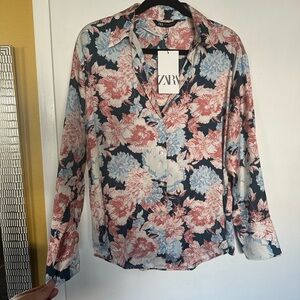 NOT FOR SALE-Zara Floral Button-Up Shirt